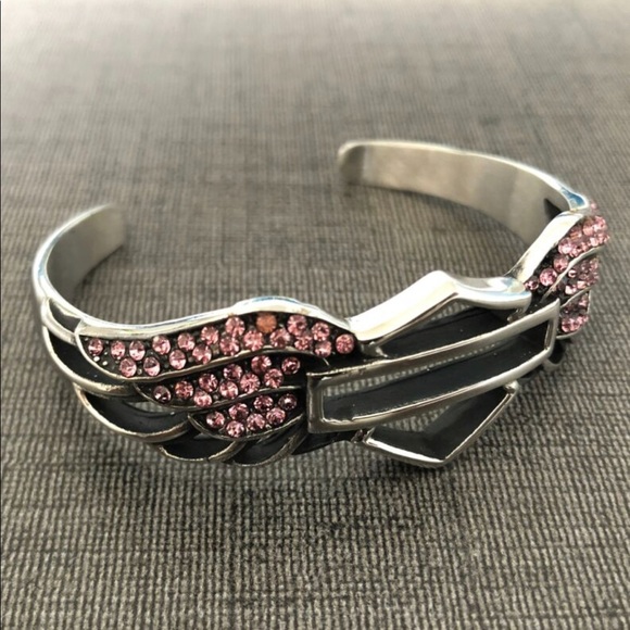 Harley-Davidson Jewelry - - Limited! HD Wing Pink Stone Bracelet